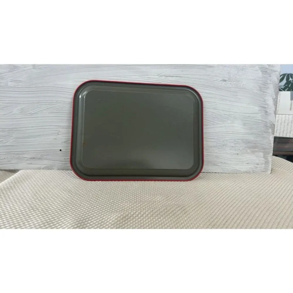 Vintage Metal Serving Tray Red and Purple Grapes Green leaves